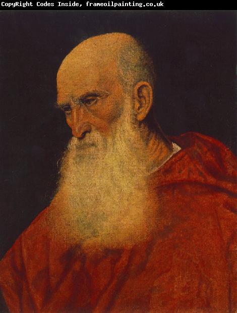 TIZIANO Vecellio Portrait of an Old Man (Pietro Cardinal Bembo) fgj